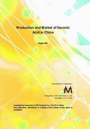 Production and Market of Itaconic Acid in China