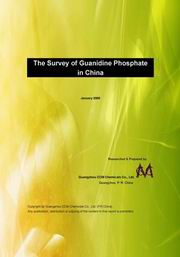 The Survey of Guanidine Phosphate in China