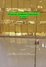 Production & Market of Gum Rosin  in China