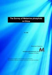 The Survey of Melamine Phosphate in China