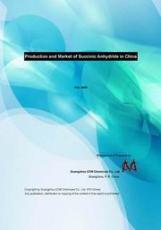 The Survey of (Alkenyl) Succinic Anhydride in China