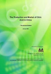 Production & Market of Citric Acid in China